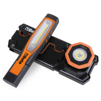 BETA SET 2 STUKS OPLAADBARE LED WERKPLAATS / INSPECTIE LAMPEN MET OPLAADSTATION 1839W/P2 - 1839BRW BETA SET 2 STUKS OPLAADBARE LED WERKPLAATS / INSPECTIE LAMPEN MET OPLAADSTATION 1839W/P2 - 1839BRW