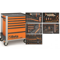 BETA BW 2400S 07-EM GEREEDSCHAPSWAGEN / 7 LADEN + 309-DELIG ASSORTIMENT ORANJE BETA BW 2400S 07-EM GEREEDSCHAPSWAGEN / 7 LADEN + 309-DELIG ASSORTIMENT ORANJE
