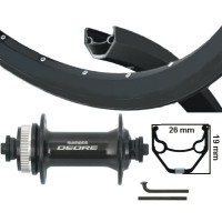 KGS VOORWIEL 28 INCH (622) SPAKEN ZWART VELG ZWART CENTERLOCK UITVAL