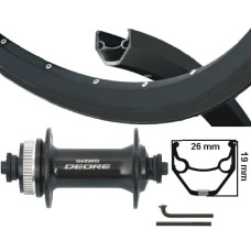 KGS VOORWIEL 28 INCH (622) SPAKEN ZWART VELG ZWART CENTERLOCK UITVAL