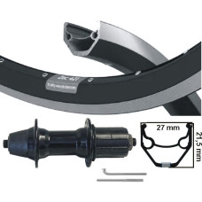 KGS ACHTERWIEL 28 INCH (622) ZWART CASSETTE 8-9 SP ZW UITVAL