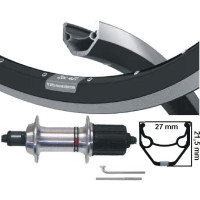 KGS ACHTERWIEL 28INCH (622) VELG ZWART/ZILVER CASS 8/9 SPEED UITVAL
