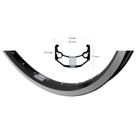 RYDE VELG BIG BULL 26 INCH (559) ZWART REMRAND 36 GAATS 14G