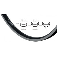RYDE VELG ANDRA 40 26 INCH (559) ZWART REMRAND 36 GAATS 14G