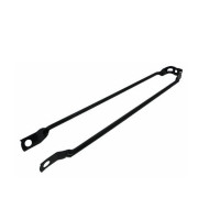 HZB SPATBORDSTANG STAAL 28 INCH GLANS ZWART 10MM AS BEVESTIGING