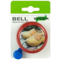 WIDEK 004929 FIETSBEL ROOD MET KLOMPEN OP KAART