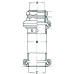 M-WAVE BALHOOFDSTEL 44/28,5MM SEMI GEINTEGREERD ZWART IN DOOSJE