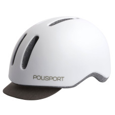 POLISPORT COMMUTER FIETSHELM L 58-61CM WIT/GRIJS