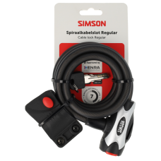SIMSON S020839 KABELSLOT / SPIRAALSLOT / KRULSLOT MAT ZWART 150 CM OP KAART