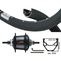 SHIMANO / RYDE ACHTERWIEL 28 INCH 622 ZWART / ZWARTE  SPAAK NEXUS 7 DISK