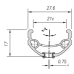 MACH1 670 VELG 28 INCH 32 GAATS MET REMRAND (CNC) ZWART