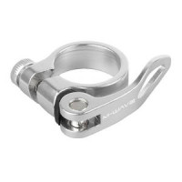 MIRAGE ZADELPENKLEM MET SNELSPANNER 31.8Ø ZILVER OP KAART
