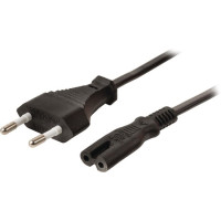 NEDIS C7 ADAPTERKABEL / STROOMKABEL / NETSNOER 200 CM GESCHIKT VOOR O.A. BOSCH ACCULADER ZWART