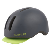 POLISPORT COMMUTER FIETSHELM M 54-58CM GRIJS/FLUO GEEL