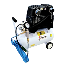 KGS COMPRESSOR FLUISTERSTIL 10 BAR 30 LITER OLIEVRIJ INCL. PISTOOL KGS COMPRESSOR FLUISTERSTIL 10 BAR 30 LITER OLIEVRIJ INCL. PISTOOL