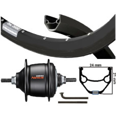 KGS ACHTERWIEL 28INCH (622) VELG EN SPAAK ZWART NEXUS 8 RB ZWART