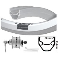 KGS VOORWIEL 28 INCH (622) ZAC 2000 ZILVER NAAFD 6V3W + DISK UITVAL