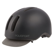 POLISPORT COMMUTER FIETSHELM M 54-58CM ZWART/GRIJS