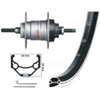 KGS ACHTERWIEL 28 INCH ETRTO 622 ALU ZWART GESLEPEN NEXUS 3 R.BRAKE