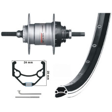 KGS ACHTERWIEL 28 INCH ETRTO 622 ALU ZWART GESLEPEN NEXUS 3 R.BRAKE