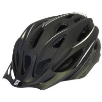 QT CYCLE TECH HELM FUSE MAT ZWART / WIT L 58-61 CM
