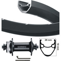 KGS VOORWIEL 28 INCH (622) SPAKEN ZWART VELG ZWART CENTERLOCK UITVAL