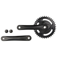 VINTY CRANKSET 38 TANDS 1/8 170MM MET DISC MAT ZWART VINTY CRANKSET 38 TANDS 1/8 170MM MET DISC MAT ZWART