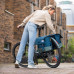 URBANPROOF RECYCLED FIETSTAS DUBBEL 40 LITER BLAUW-GROEN