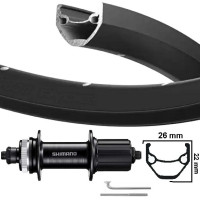 KGS ACHTERWIEL 28 / 29 INCH 622 ZWARTE VELG /  RVS SPAAK CASS CENTERL 8 / 9 / 10 SPEED