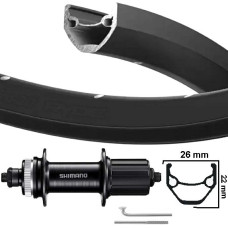 KGS ACHTERWIEL 28 / 29 INCH 622 ZWARTE VELG /  RVS SPAAK CASS CENTERL 8 / 9 / 10 SPEED