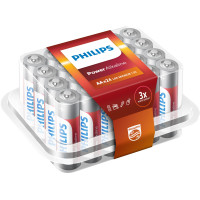 PHILIPS POWER ALKALINE AA/LR6 PENLITE BLISTER BOX 24 101124