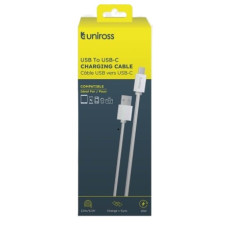 UNIROSS OPLAADKABEL / VERLOOPKABEL USB-A NAAR USB-C 200 CM 2000 MM