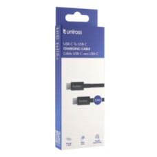 UNIROSS OPLAADKABEL / VERLOOPKABEL USB-C NAAR USB-C 200 CM 2000 MM