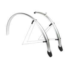 EUROFENDER RAPIDO SPATBORDSET 46MM - 28 INCH ZILVER