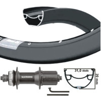 KGS ACHTERWIEL 28 INCH (622) VELG + SPAAK ZWART CASS CENTERL 8-10 SP