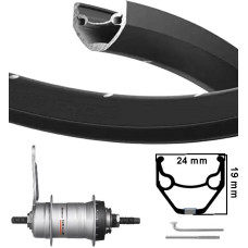 KGS ACHTERWIEL 28 INCH (622) VELG ZWART/ZWART NEXUS 3 REMNAAF. KGS ACHTERWIEL 28 INCH (622) VELG ZWART/ZWART NEXUS 3 REMNAAF.