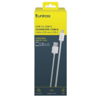 UNIROSS OPLAADKABEL / VERLOOPKABEL USB-A NAAR USB-C 200 CM 2000 MM