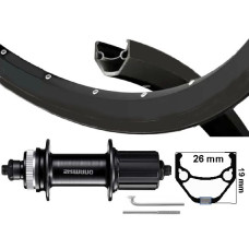 KGS ACHTERWIEL 28 INCH (622) VELG + SPAAK ZW CASS CENTERLOCK 8-10 V