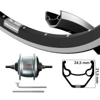 KGS ACHTERWIEL 28 INCH (622) ZWART/ZILVER NEXUS 8 ROLLERBRAKE
