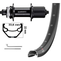 KGS ACHTERWIEL 28 INCH (622) ZWART/ZWART  CASSETTE CENTERLOCK 8-10 SPD QR
