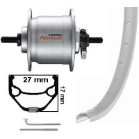 KGS VOORWIEL 28INCH (622) VELG ZILVER NAAFDYNAMO 6V-3W VASTE AS