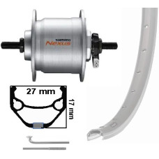 KGS VOORWIEL 28INCH (622) VELG ZILVER NAAFDYNAMO 6V-3W VASTE AS