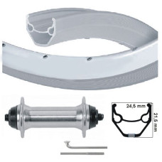 KGS VOORWIEL 28 INCH (622) VELG ZILVER UITVALNAAF