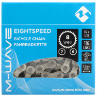 M-WAVE KETTING KMC 6/7/8 SPEED 1/2X3/32 116 SCHAKELS BLISTER
