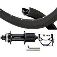 KGS ACHTERWIEL 28 INCH (622) VELG + SPAAK ZW CASS CENTERLOCK 8-10 V