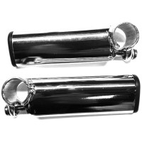 HZB BAR-ENDS KALLOY RETRO CHROOM / ZILVER 110 MM PER SET 1504060