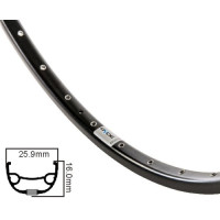 RYDE VELG RIVAL 21 28 INCH (622) ZWART DISC 36 GAATS ENKEL GEBUST