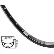 RYDE VELG RIVAL 21 28 INCH (622) ZWART DISC 36 GAATS ENKEL GEBUST