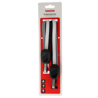 SIMSON S024316 KARABIJNHAAKBINDER 71CM ZWART-WIT-GRIJS OP KAART