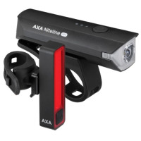 AXA NITELINE 300 USB VERLICHTINGSSET 300 LUMEN OP KAART AXA NITELINE 300 USB VERLICHTINGSSET 300 LUMEN OP KAART